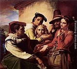 Francois Joseph Navez Canvas Paintings - The Fortune Teller
